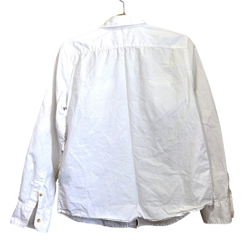 Lauren Ralph Lauren White Cotton Roll Tab Button Down Utility Shirt Womens Small - Picture 2 of 9